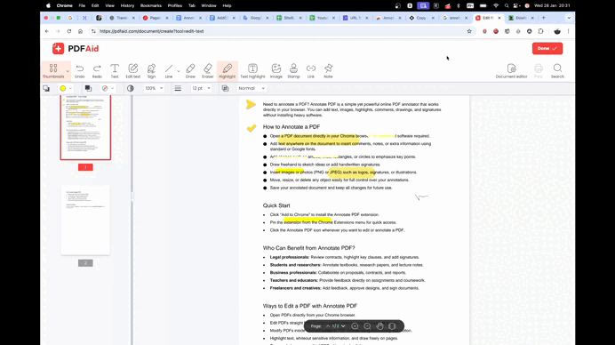 Comparison of annotators