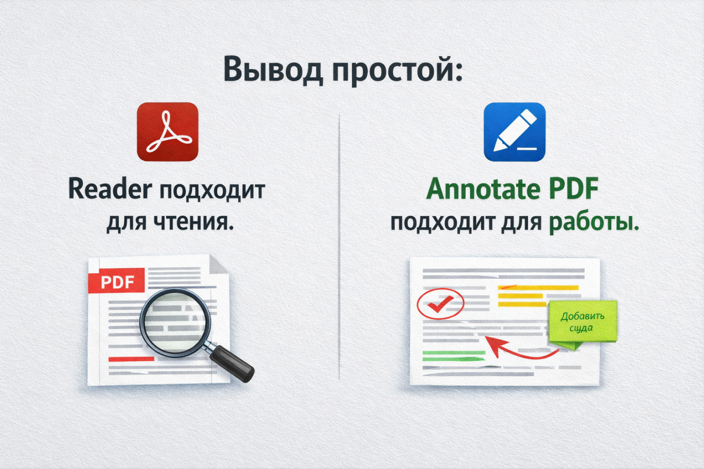 Сравнение Annotate PDF с Adobe Acrobat
