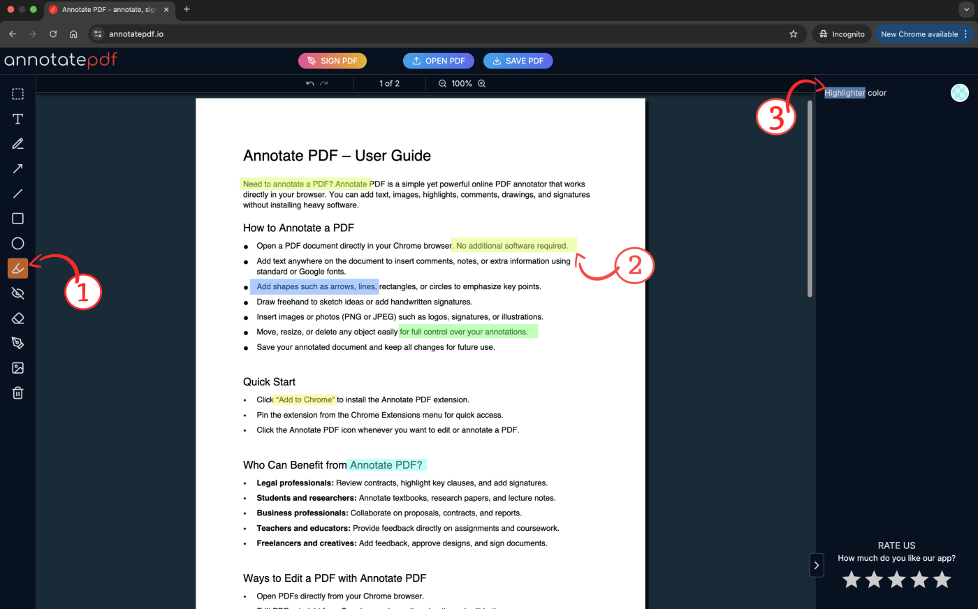 PDF highlighter
