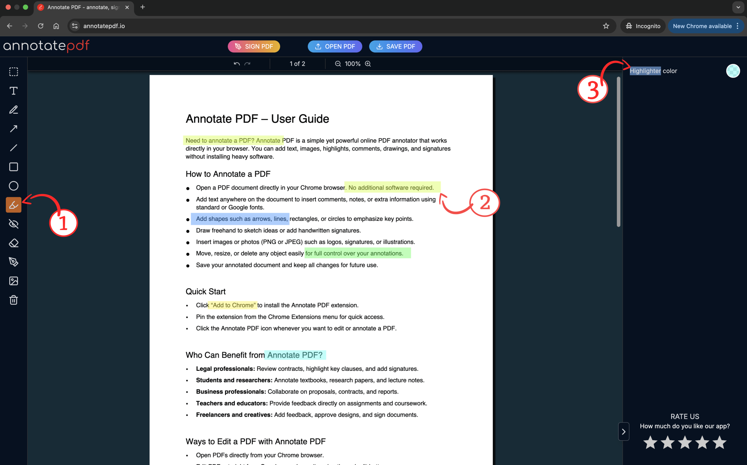 PDF highlighter