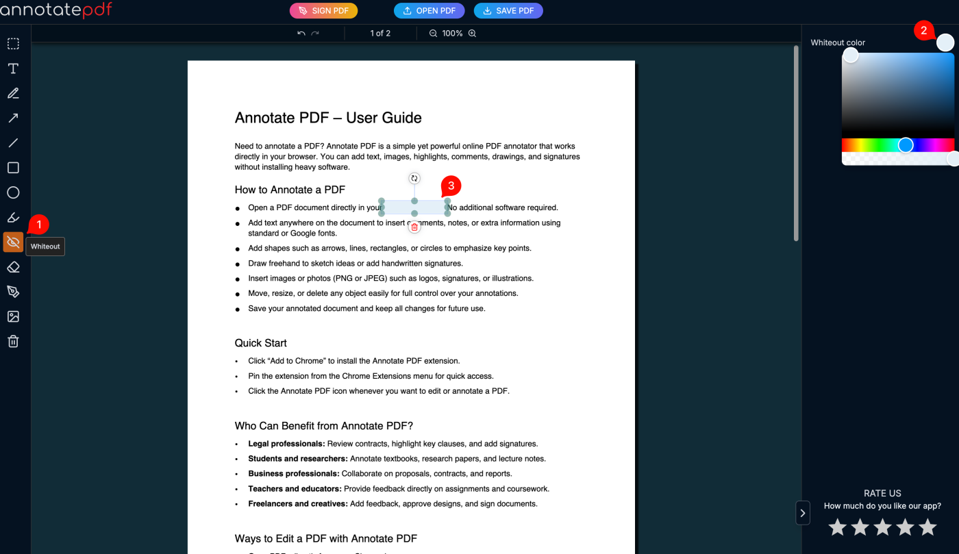 Sensitive data in PDF
