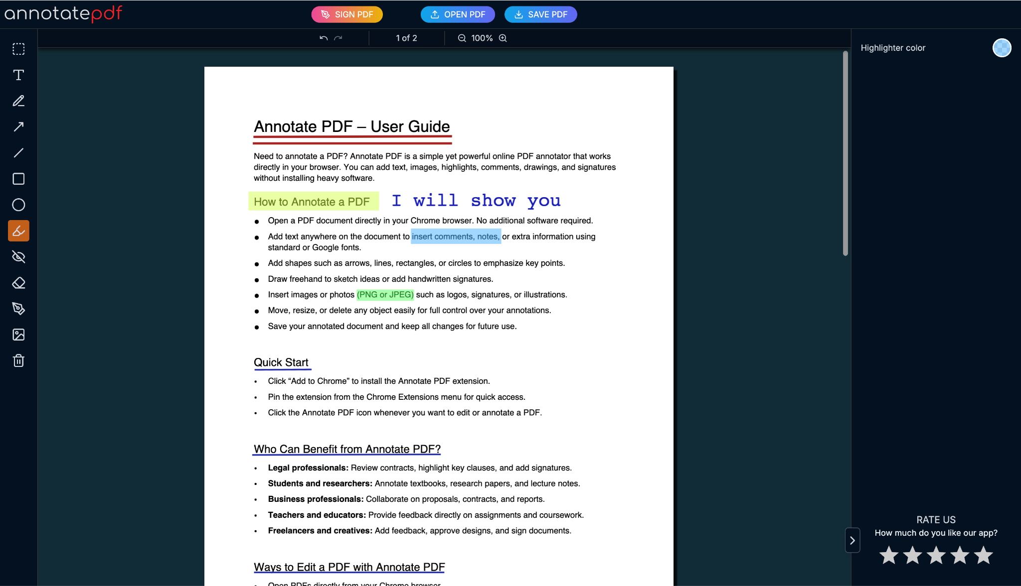 Annotate PDF
