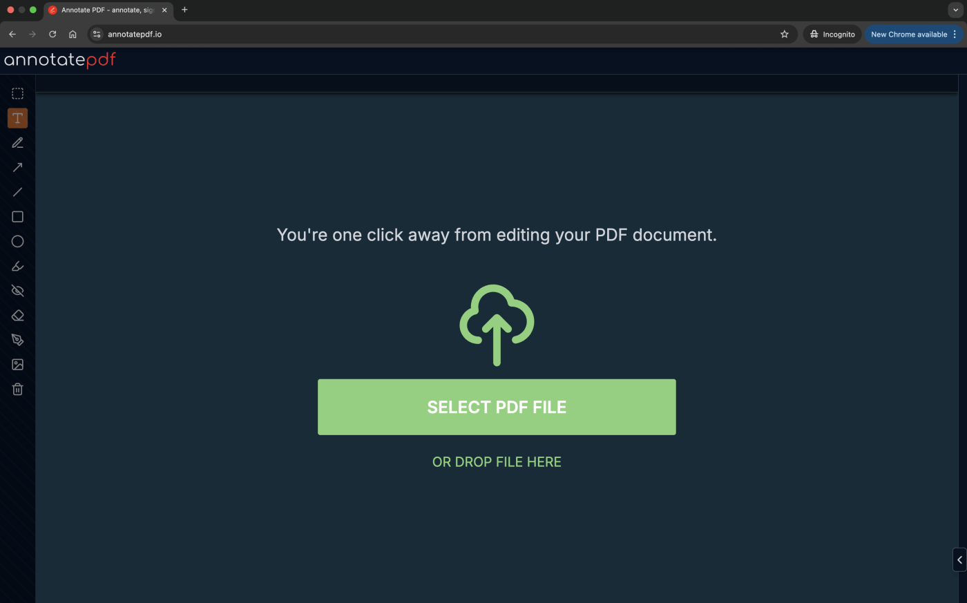 Upload pdf to Annotate