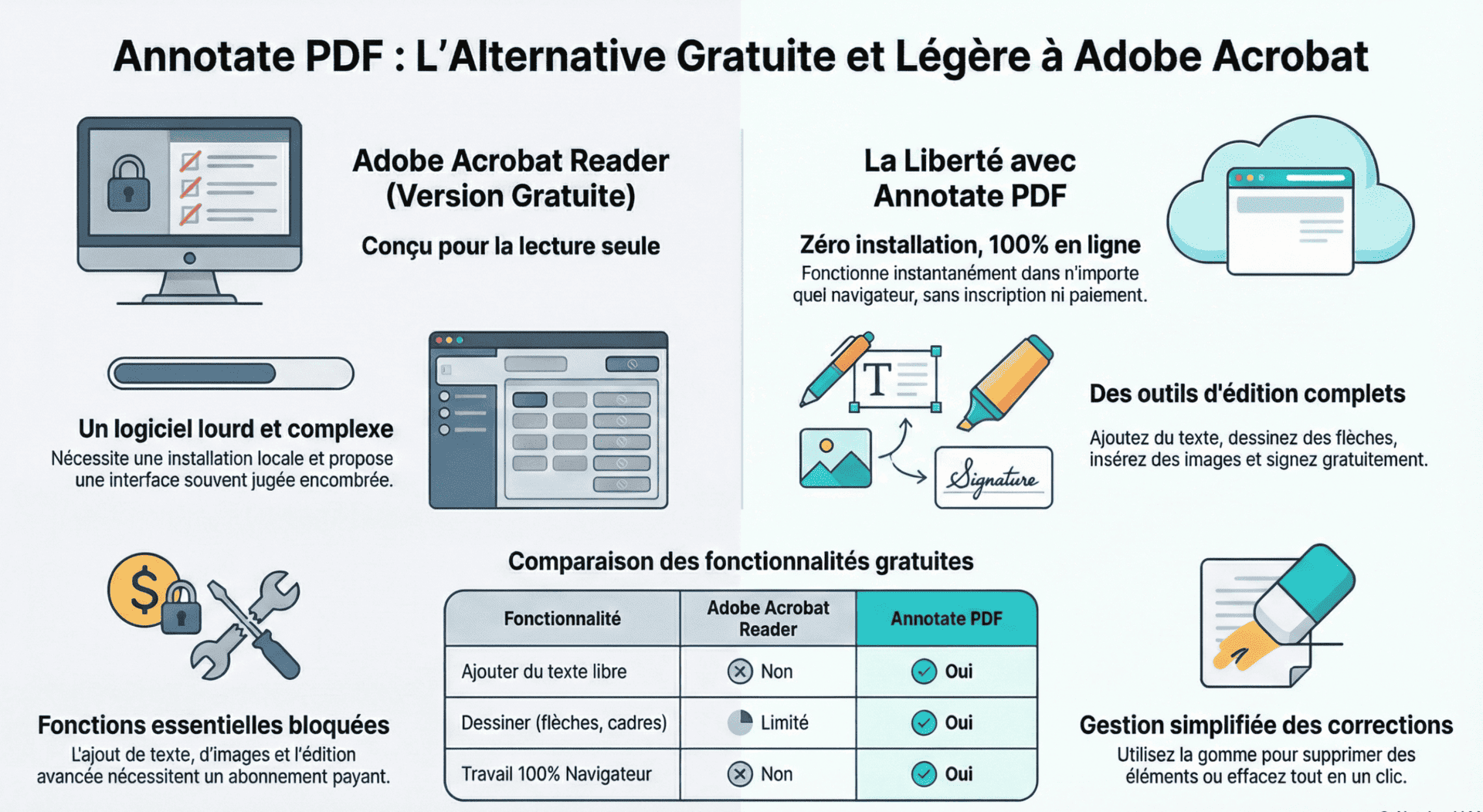Annoter un PDF vs Adobe Acrobat